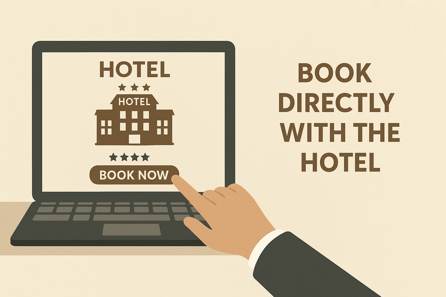 Traveler booking directly through a hotel website on a laptop in a luxury resort room in Sigiriya, Sri Lanka, representing secure direct reservations at luxury hotels in Sigiriya.